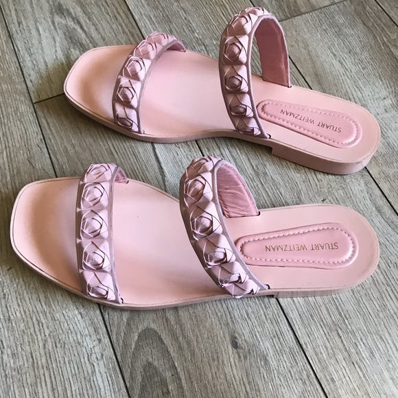 Stuart Weitzman Dual strap Rosita slide Sandal 7.5 - Picture 5 of 6